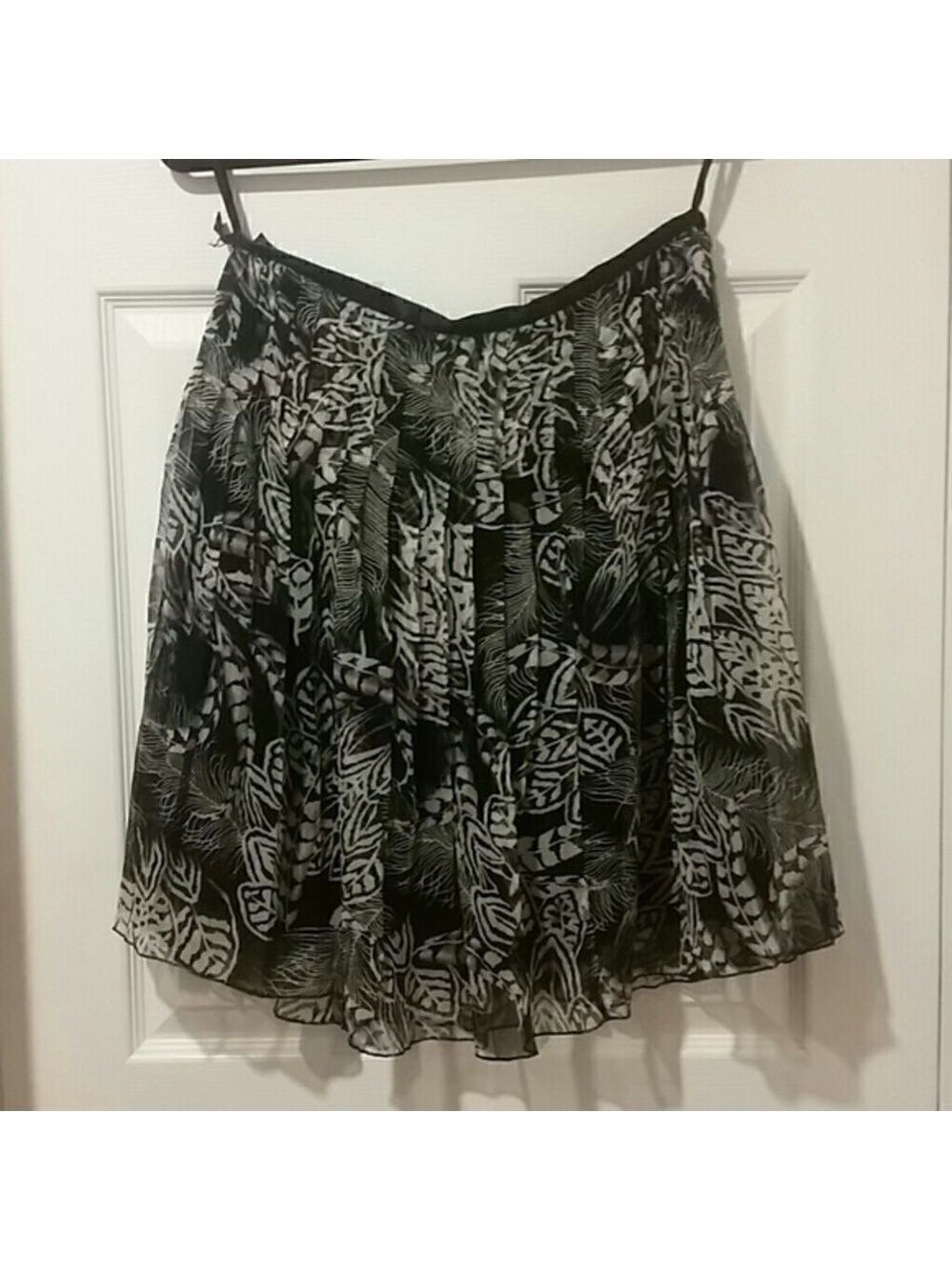 𝅺wd NY SILK REPEAT PLEAT FLOWY LINED SKIRT